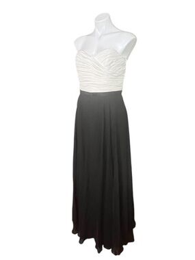 Vintage Couture Collection Strapless Formal Gown Black Ivory NWT Size 8